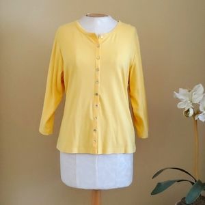 100% Cotton Couture Button Down Yellow Top
